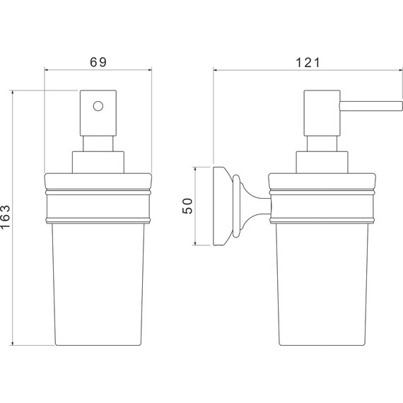 Дозатор для жидкого мыла Aquatek Классик AQ4505CR фото 5