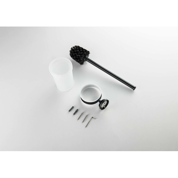 Ёршик для унитаза Aquatek Классик AQ4510MB, цвет чёрный матовый фото 2