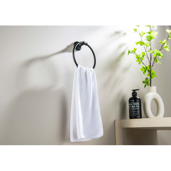 Кольцо для полотенец Aquatek Классик AQ4512MB, цвет чёрный матовый фото 3