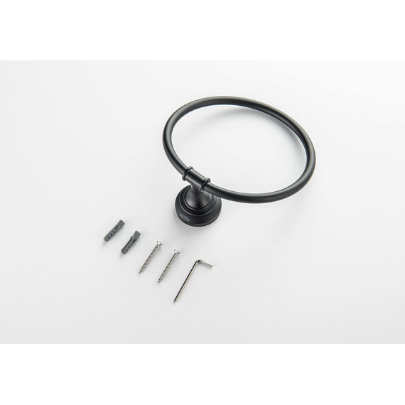 Кольцо для полотенец Aquatek Классик AQ4512MB, цвет чёрный матовый фото 2