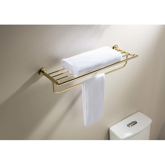 Полка для полотенец Aquatek Классик AQ4515PG, цвет золото - 5 Полка для полотенец Aquatek Классик AQ4515PG, цвет золото фото 5
