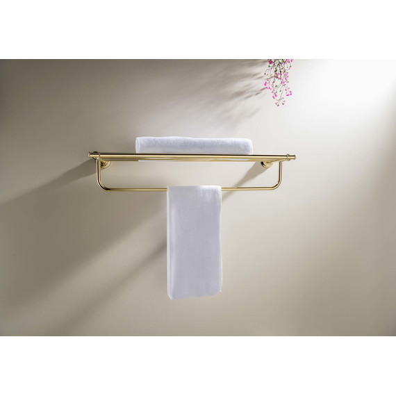 Полка для полотенец Aquatek Классик AQ4515PG, цвет золото - 4 Полка для полотенец Aquatek Классик AQ4515PG, цвет золото фото 4