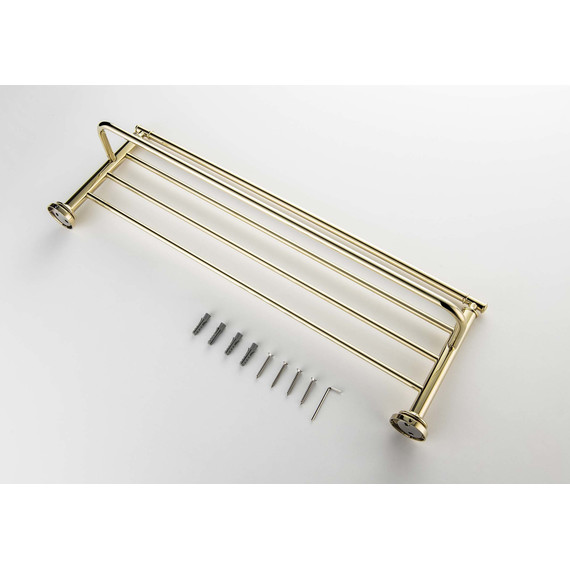 Полка для полотенец Aquatek Классик AQ4515PG, цвет золото - 2 Полка для полотенец Aquatek Классик AQ4515PG, цвет золото фото 2