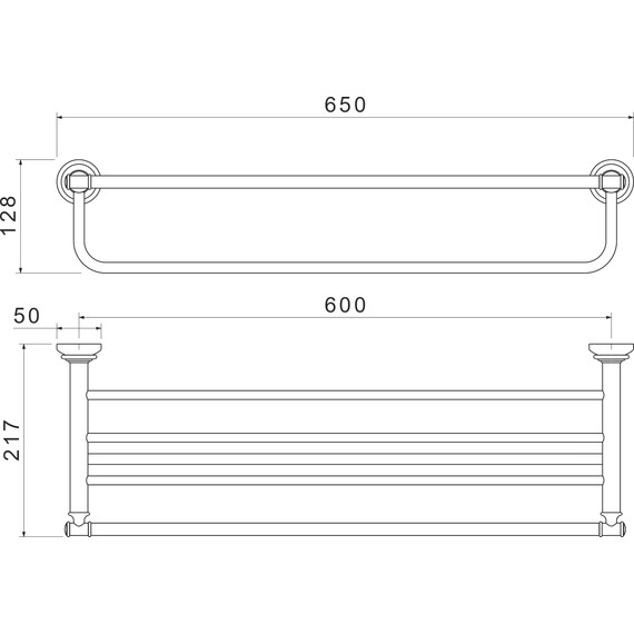 Полка для полотенец Aquatek Классик AQ4515CR фото 6