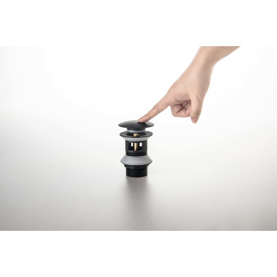 Донный клапан Aquatek AQ6002MB, чёрный матовый фото 5