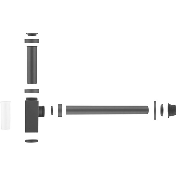 Сифон для умывальника Aquatek AQ6013MB, чёрный матовый фото 4