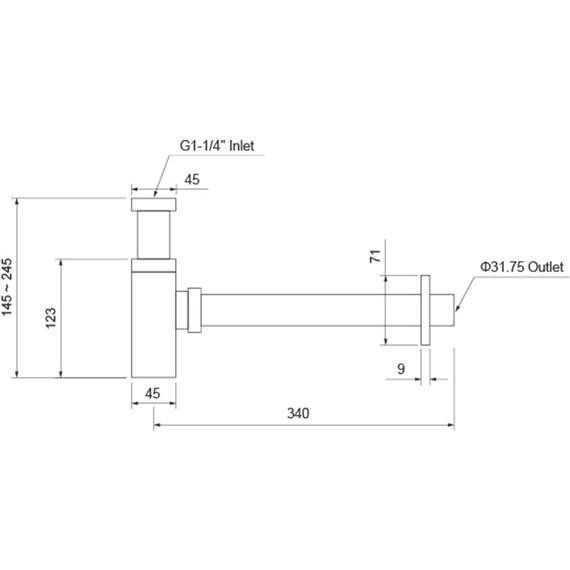 Сифон для умывальника Aquatek AQ6013MB, чёрный матовый фото 6