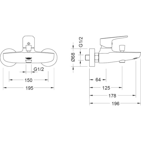 Набор смесителей 3 в 1 для ванны с коротким изливом Aquatek Бетта AQ1130MB, чёрный матовый, Цвет производителя: чёрный матовый - 7 Набор смесителей 3 в 1 для ванны с коротким изливом Aquatek Бетта AQ1130MB, чёрный матовый, Цвет производителя: чёрный матовый фото 7