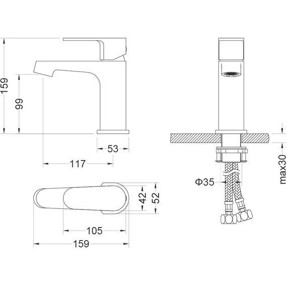 Набор смесителей 3 в 1 для душа Aquatek Оберон AQ1231CR, Цвет производителя: хром фото 8