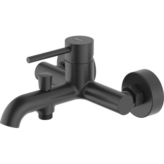 Набор смесителей 3 в 1 для ванны с коротким изливом Aquatek Европа AQ1330MB, чёрный матовый, Цвет производителя: чёрный матовый - 3 Набор смесителей 3 в 1 для ванны с коротким изливом Aquatek Европа AQ1330MB, чёрный матовый, Цвет производителя: чёрный матовый фото 3