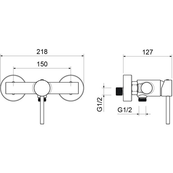 Смеситель для душа Aquatek Европа AQ1332MB, чёрный матовый, Цвет производителя: чёрный матовый фото 4