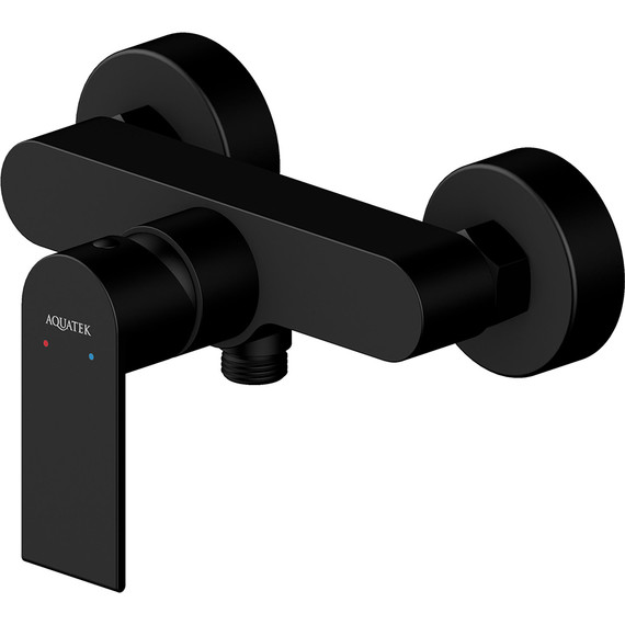 Набор смесителей 3 в 1 для душа Aquatek Лира AQ1431MB, чёрный матовый, Цвет производителя: чёрный матовый фото 3