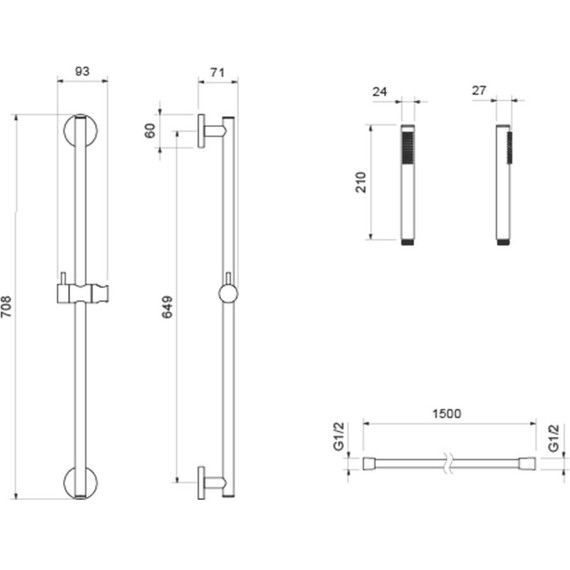 Набор смесителей 3 в 1 для ванны с коротким изливом Aquatek Европа AQ1330MB, чёрный матовый, Цвет производителя: чёрный матовый - 6 Набор смесителей 3 в 1 для ванны с коротким изливом Aquatek Европа AQ1330MB, чёрный матовый, Цвет производителя: чёрный матовый фото 6