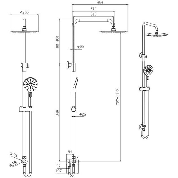 Набор смесителей 3 в 1 для душа Aquatek Вега AQ1036CR - 14 Набор смесителей 3 в 1 для душа Aquatek Вега AQ1036CR фото 14