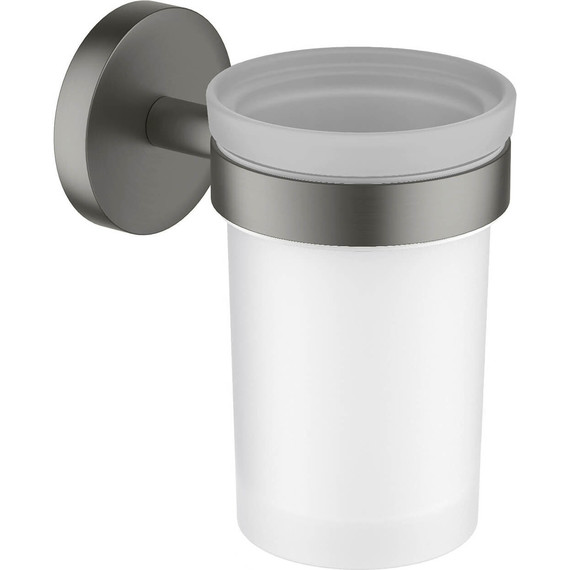 Стакан для зубных щеток Aquatek Европа AQ4104BGM, цвет чёрный хром шлифованный фото 2