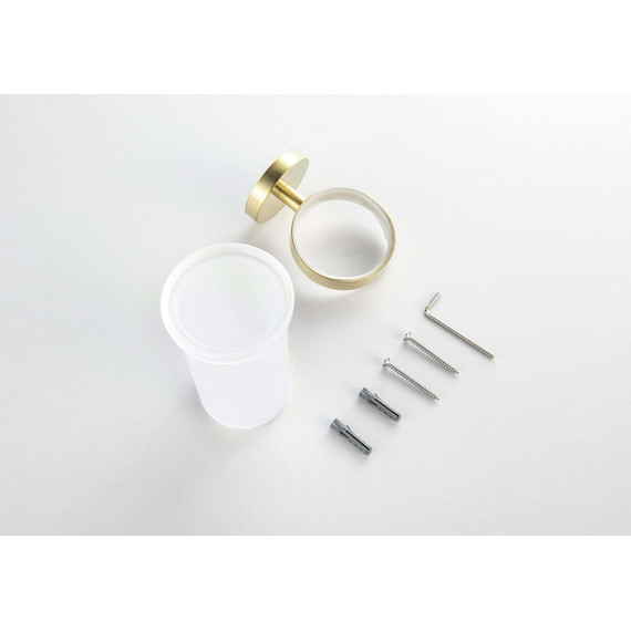 Стакан для зубных щеток Aquatek Европа AQ4104BG, цвет золото шлифованное - 3 Стакан для зубных щеток Aquatek Европа AQ4104BG, цвет золото шлифованное фото 3