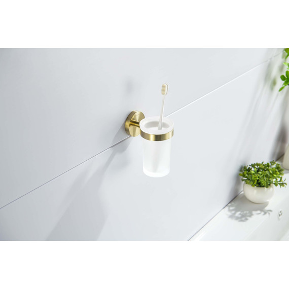 Стакан для зубных щеток Aquatek Европа AQ4104BG, цвет золото шлифованное - 4 Стакан для зубных щеток Aquatek Европа AQ4104BG, цвет золото шлифованное фото 4