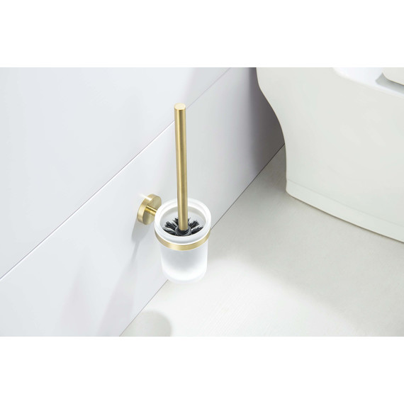 Ёршик для унитаза Aquatek Европа AQ4110BG, цвет золото шлифованное фото 4