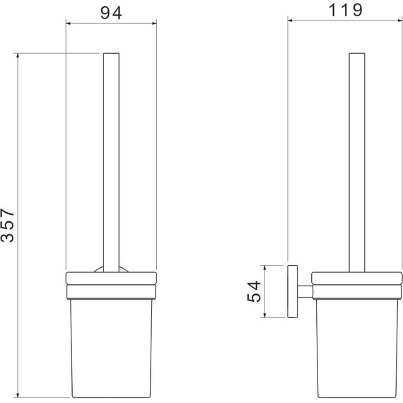 Ёршик для унитаза Aquatek Европа AQ4110BG, цвет золото шлифованное фото 6