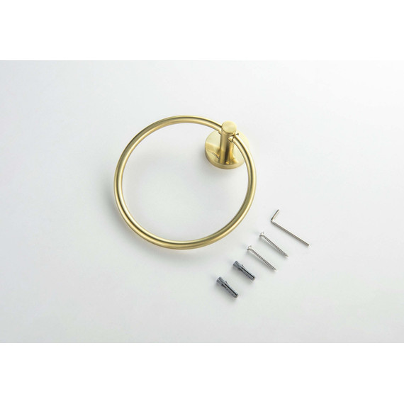 Кольцо для полотенец Aquatek Европа AQ4112BG, цвет золото шлифованное - 3 Кольцо для полотенец Aquatek Европа AQ4112BG, цвет золото шлифованное фото 3