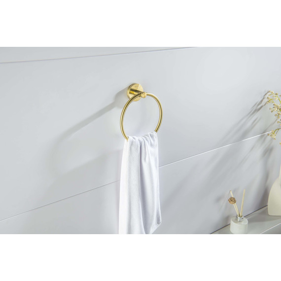 Кольцо для полотенец Aquatek Европа AQ4112BG, цвет золото шлифованное - 4 Кольцо для полотенец Aquatek Европа AQ4112BG, цвет золото шлифованное фото 4