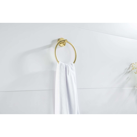 Кольцо для полотенец Aquatek Европа AQ4112BG, цвет золото шлифованное - 5 Кольцо для полотенец Aquatek Европа AQ4112BG, цвет золото шлифованное фото 5