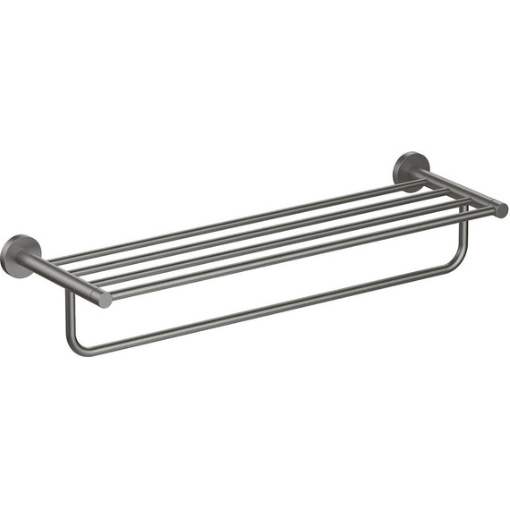 Полка для полотенец Aquatek Европа AQ4115BGM, цвет чёрный хром шлифованный - 2 Полка для полотенец Aquatek Европа AQ4115BGM, цвет чёрный хром шлифованный фото 2