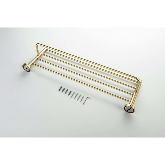 Полка для полотенец Aquatek Европа AQ4115BG, цвет золото шлифованное - 3 Полка для полотенец Aquatek Европа AQ4115BG, цвет золото шлифованное фото 3