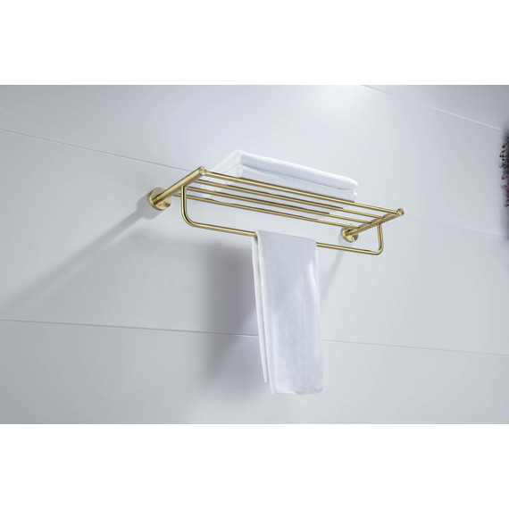 Полка для полотенец Aquatek Европа AQ4115BG, цвет золото шлифованное - 5 Полка для полотенец Aquatek Европа AQ4115BG, цвет золото шлифованное фото 5