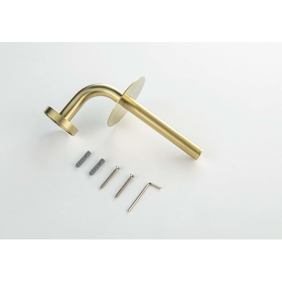 Держатель для туалетной бумаги Aquatek Оберон AQ4207BG, цвет золото шлифованное фото 3