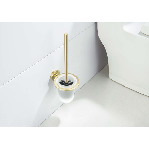 Ёршик для унитаза Aquatek Оберон AQ4210BG, цвет золото шлифованное фото 4