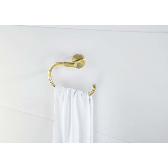 Кольцо для полотенец Aquatek Оберон AQ4221BG, цвет золото шлифованное - 4 Кольцо для полотенец Aquatek Оберон AQ4221BG, цвет золото шлифованное фото 4