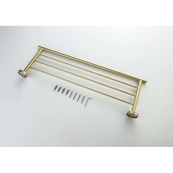 Полка для полотенец Aquatek Оберон AQ4222BG, цвет золото шлифованное - 3 Полка для полотенец Aquatek Оберон AQ4222BG, цвет золото шлифованное фото 3