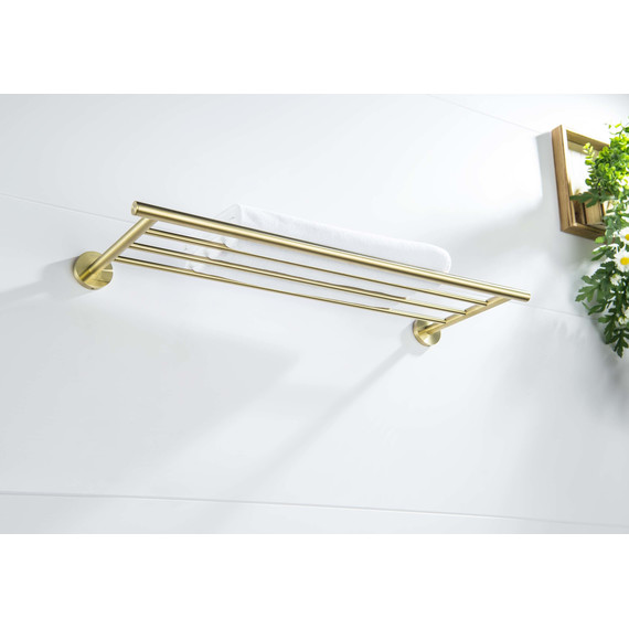 Полка для полотенец Aquatek Оберон AQ4222BG, цвет золото шлифованное - 5 Полка для полотенец Aquatek Оберон AQ4222BG, цвет золото шлифованное фото 5
