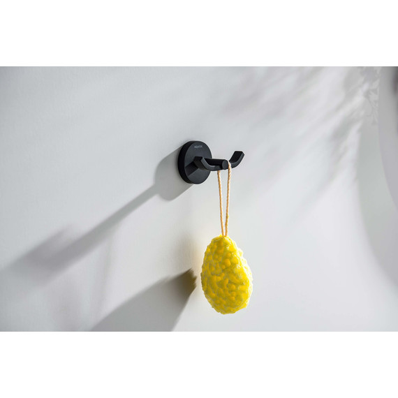 Двойной крючок Aquatek Бетта AQ4602MB, цвет чёрный матовый - 4 Двойной крючок Aquatek Бетта AQ4602MB, цвет чёрный матовый фото 4