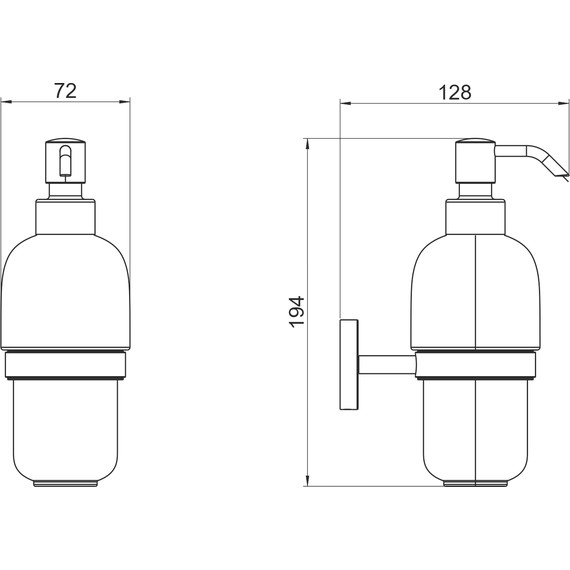 Дозатор для жидкого мыла Aquatek Бетта AQ4605CR фото 6