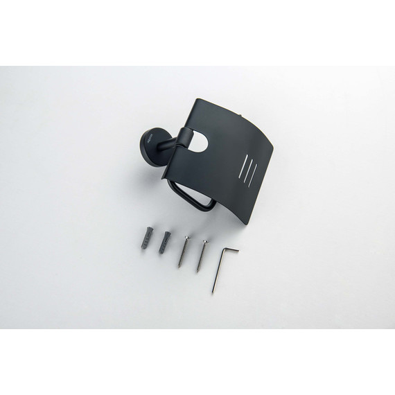 Держатель для туалетной бумаги Aquatek Бетта AQ4609MB, цвет чёрный матовый фото 5