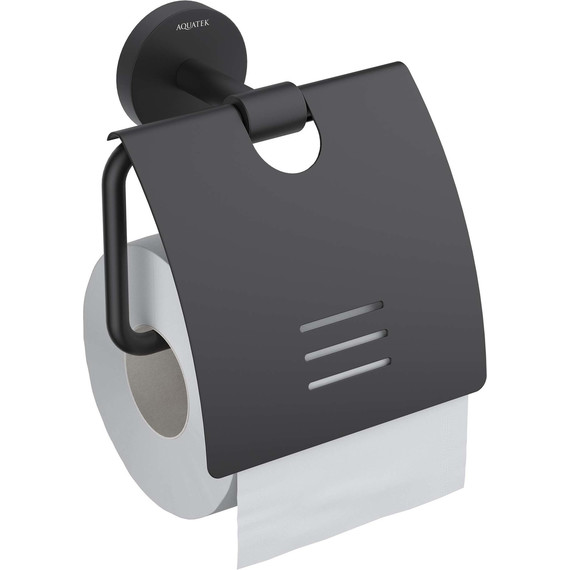 Держатель для туалетной бумаги Aquatek Бетта AQ4609MB, цвет чёрный матовый фото 2