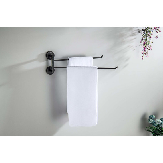 Держатель для полотенец Aquatek Бетта AQ4613MB, цвет чёрный матовый фото 4