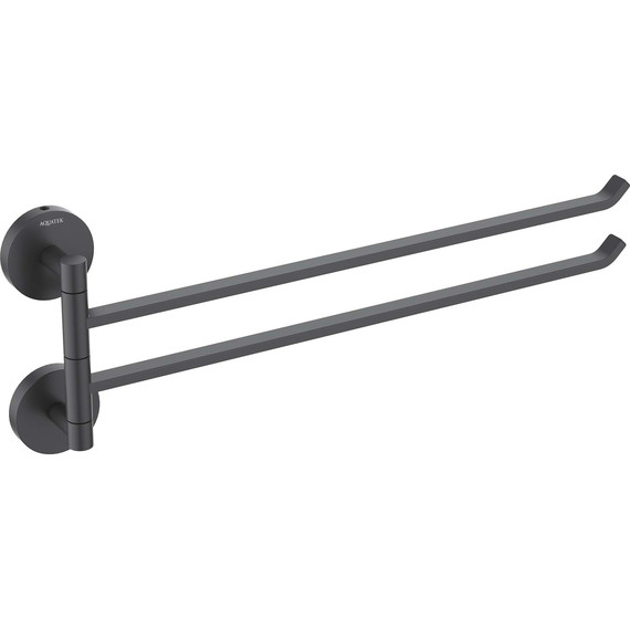 Держатель для полотенец Aquatek Бетта AQ4613MB, цвет чёрный матовый фото 2