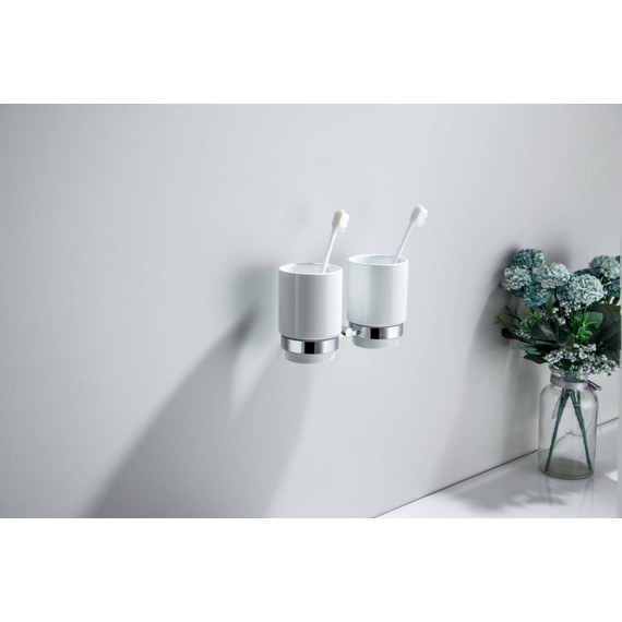 Двойной стакан для зубных щеток Aquatek Бетта AQ4617CR фото 3