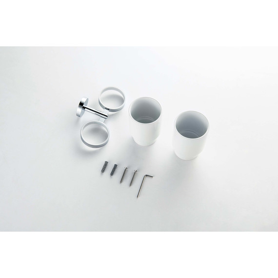 Двойной стакан для зубных щеток Aquatek Бетта AQ4617CR фото 5