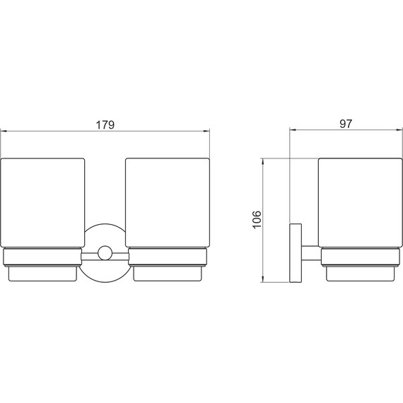 Двойной стакан для зубных щеток Aquatek Бетта AQ4617CR фото 6