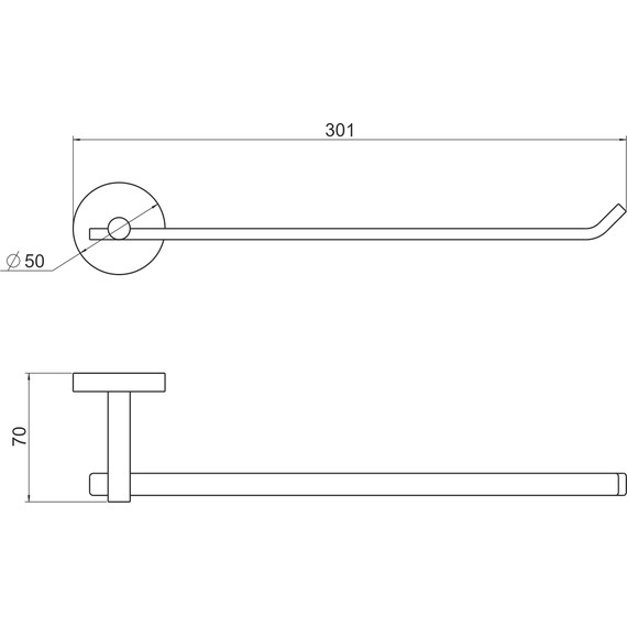 Полотенцедержатель Aquatek Бетта AQ4619MB, цвет чёрный матовый - 7 Полотенцедержатель Aquatek Бетта AQ4619MB, цвет чёрный матовый фото 7