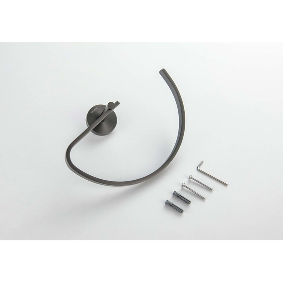 Кольцо для полотенец Aquatek Бетта AQ4621BGM, цвет чёрный хром шлифованный - 3 Кольцо для полотенец Aquatek Бетта AQ4621BGM, цвет чёрный хром шлифованный фото 3