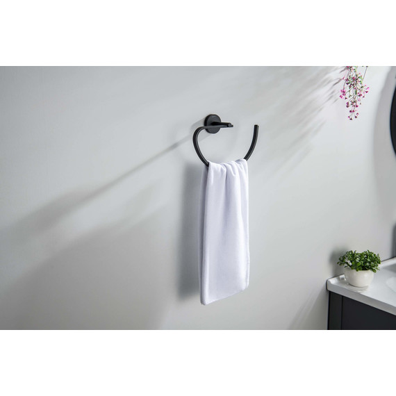 Кольцо для полотенец Aquatek Бетта AQ4621MB, цвет чёрный матовый - 4 Кольцо для полотенец Aquatek Бетта AQ4621MB, цвет чёрный матовый фото 4