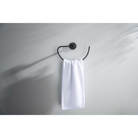 Кольцо для полотенец Aquatek Бетта AQ4621MB, цвет чёрный матовый - 5 Кольцо для полотенец Aquatek Бетта AQ4621MB, цвет чёрный матовый фото 5