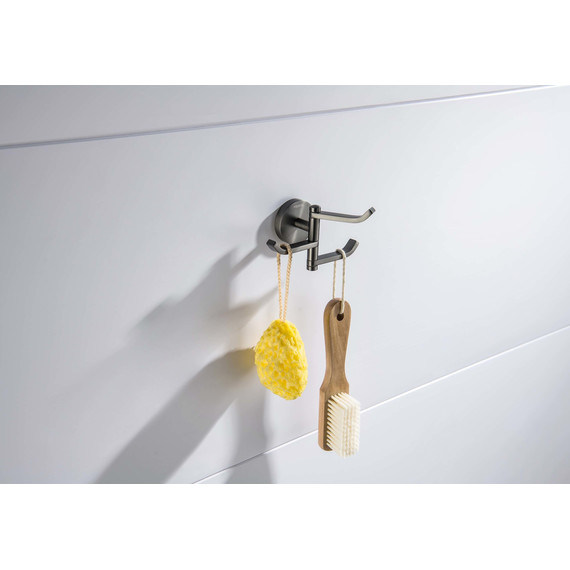 Тройной крючок Aquatek Бетта AQ4632BGM, цвет чёрный хром шлифованный фото 5