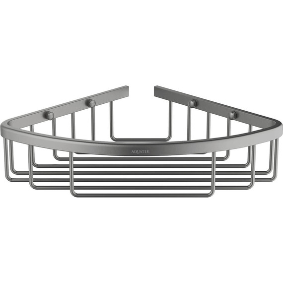 Полка угловая Aquatek AQ4906BGM, цвет чёрный хром шлифованный фото 2