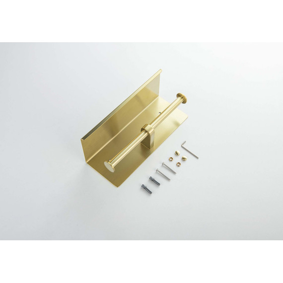 Держатель для туалетной бумаги Aquatek Оберон AQ4909BG, цвет золото шлифованное фото 3